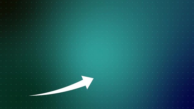 Abstract a arrow business graph icon animation. white arrow rising transparent channel