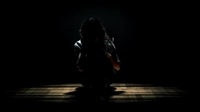 Woman at breaking point losing hope depression anxiety brain bursting tension overwhelming
