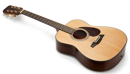 Obraz premium Acoustic 12-string guitar with a light wood top and dark body
