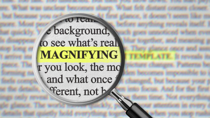 Magnifying Glass Text Template