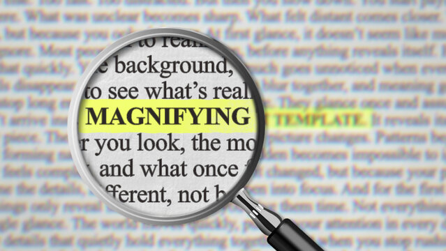 Magnifying Glass Text Template