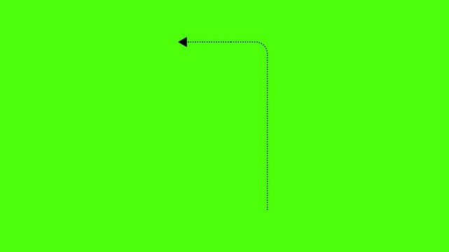 Black arrow icon, Black arrow isolated on different color background. 4k animation video