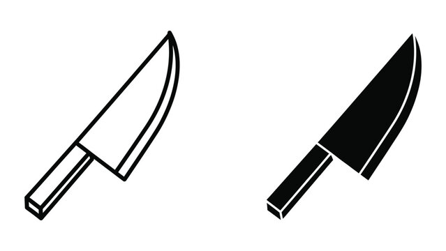 Two contrasting chef knives with black and white color scheme