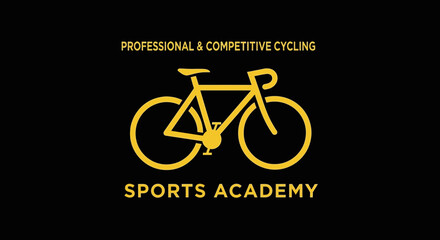 Fototapeta premium Professional Cycling Sports Academy Logo Design: Emblem for High-Performance Training Programs