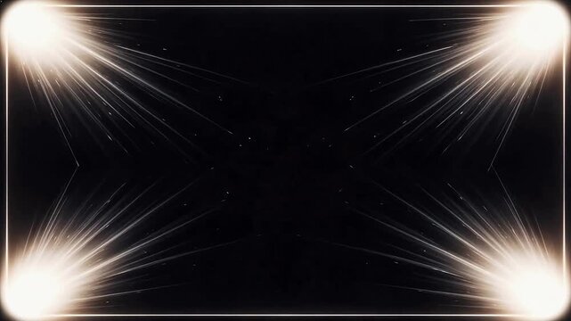 Black background with glowing corner lights