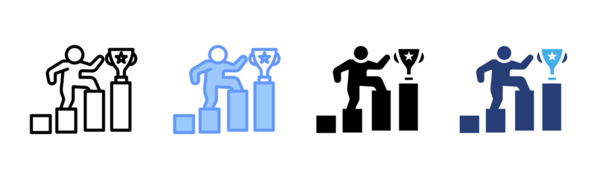Competition icon set multiple style collection