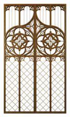 Naklejka premium Set of gothic cathedral window elements