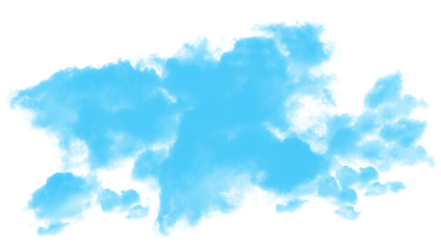 bright blue cloud vapor texture isolated on transparent background png with smooth dreamy mist overlay for digital creative artwork