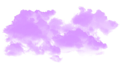 Fototapeta premium soft purple glowing cloud smoke overlay isolated on transparent background png for abstract digital artwork