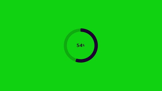 Loading animation on black background 4k animation. Downloading process icon. Abstract beautiful circle loading bar on white background