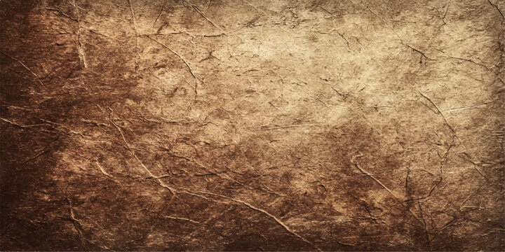 Antique aged parchment and worn brown leather texture create a vintage grunge paper background with a stained surface and rough ancient pattern for a blank grungy wallpaper design