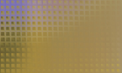 Fototapeta premium Digital abstract background featuring a pixelated grid with smooth golden gradient and geometric mosaic elements in a modern tech style.