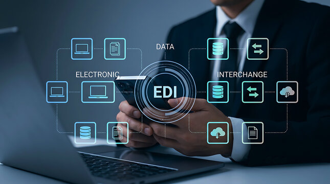 EDI Electronic Data Interchange Digital Integration Technology Concept