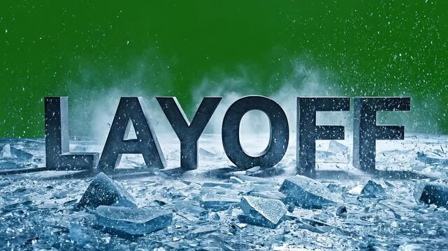 Layoff, unemployment, job loss, business crisis, economic downturn video 4k ai