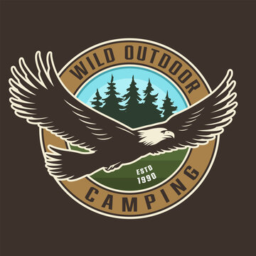 Wild outdoor camping scene