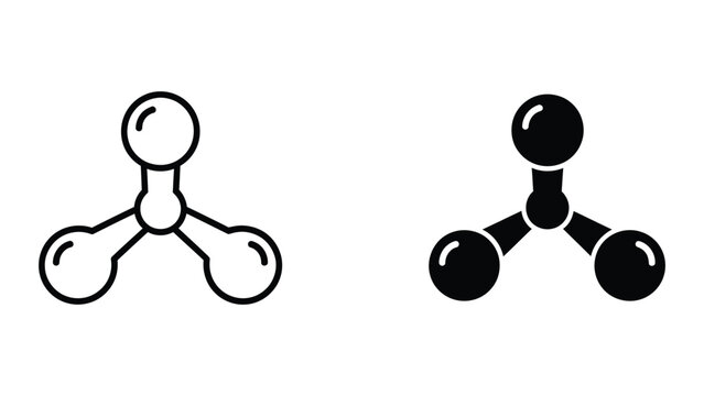 Simple molecular structure of methane and propyne comparison illustration