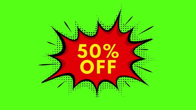 50 Percent Off Discount Sale Animation &ndash; Promotional Motion Graphics Video Template.mp4