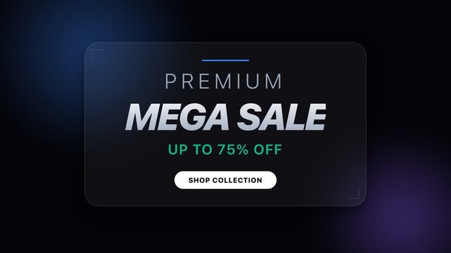 Premium Mega Sale Up to 75 Percent Off Shop Collection Graphic