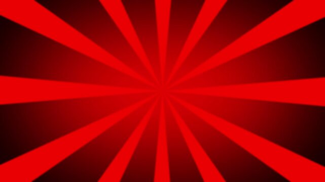 Red sunburst background, animation, dynamic radial, rays motion abstract, comic book style, effect