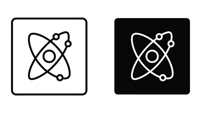 Modern react logo on black and white background
