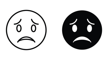 Obraz premium Sad and angry emoji faces with different background styles