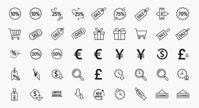 Business Finance Icons and Symbols.