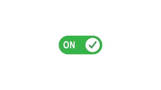 Animated On/Off Slide Switch Button with Red and Blue Toggle Effect