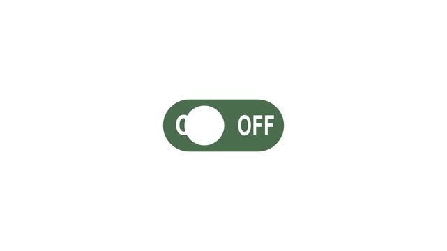 Animated On/Off Slide Switch Button with Red and Blue Toggle Effect