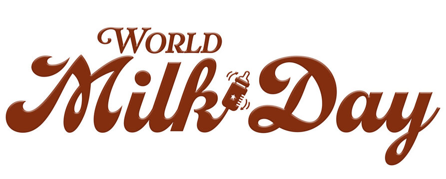 World Milk Day Poster Typography Text PNG Design