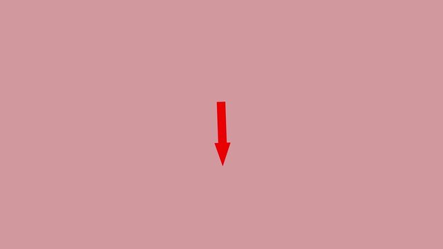 Red arrow loop animation modern navigation indicator effect.