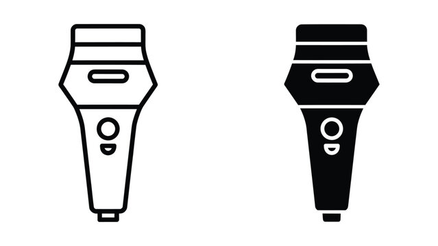 Black and white game controller vector icons