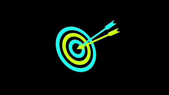 target archery board animated. goal sign