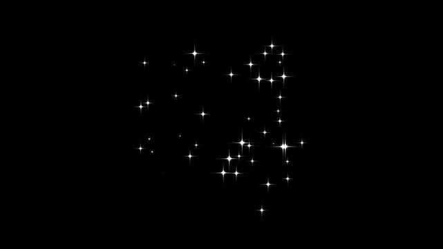 glitter sparkle shine stars trail burst, white glitter sparkle stars twinkle burst, magic glitter sparkle trail, Particle magic tail sparkling glitter star dust trail loop animation on black screen,