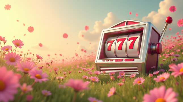 3d slot machine with 777 in casino vibes
