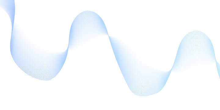 Vector gradient bule and white flow smooth wave energy stripe business liner texture design. abstract sound make white wave the focal element. white transparent giving it depth and a sense background