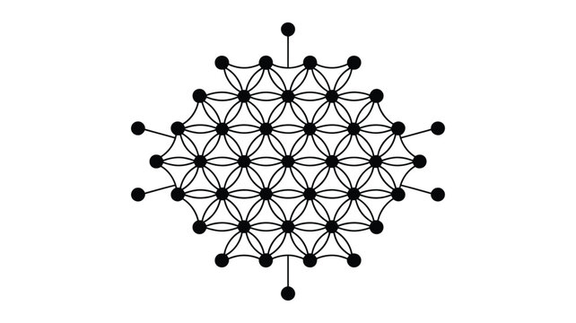 Indian kolam muggu rangoli design, geometric symmetrical dots pattern, festival decorative vector