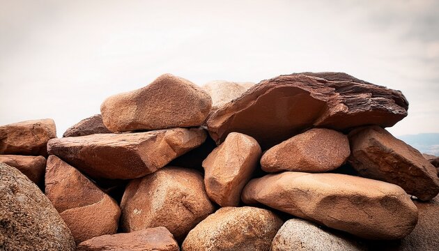 Brown Rock Formation Stone Pile