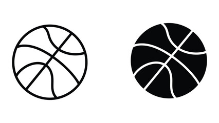 Minimalist basketball divided into black and white halves © Jahidul