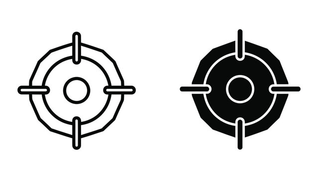 Simple target with crosshair and bullseye design
