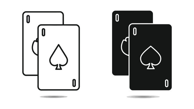Two zero spade playing cards side by side