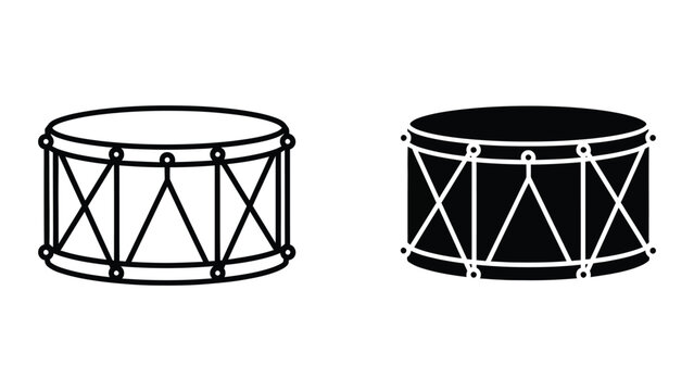 Two snare drums with different color finishes side by side