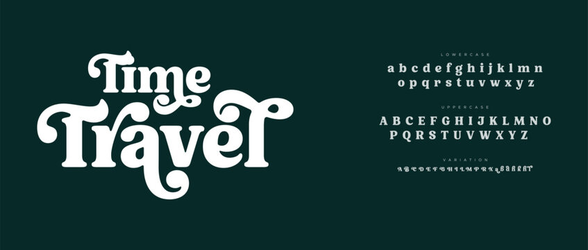 Elegant vintage time travel typography design