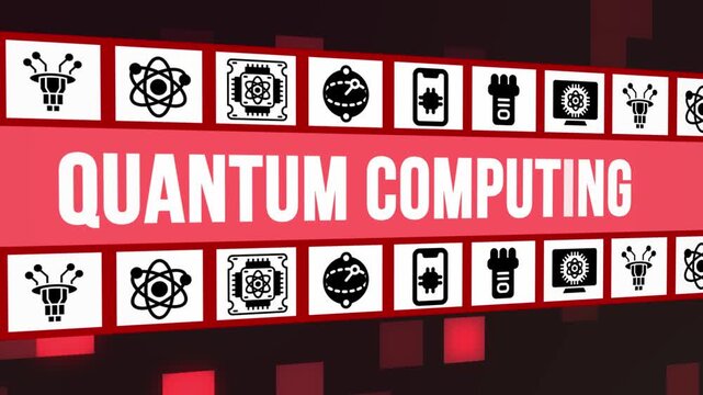 Quantum Computing 3D Concept With Icons And Digital Background