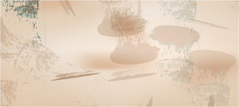 Torn beige paper notes with textured edges and metal vector illustration of an abstract background