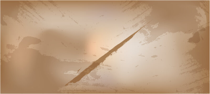 Torn beige paper notes with textured edges and metal old paper background with grunge effect