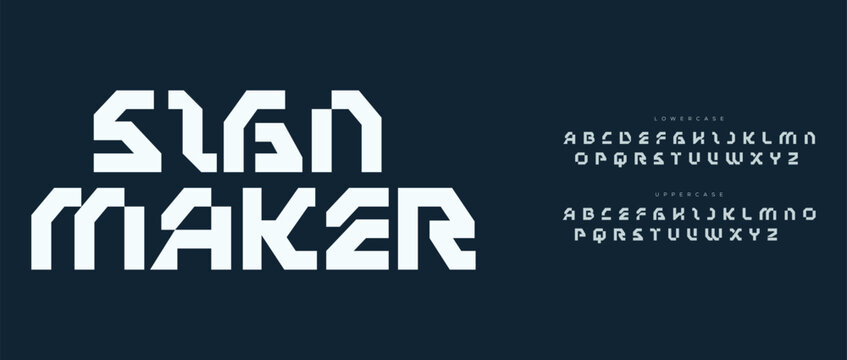 Pixel style sign maker text design