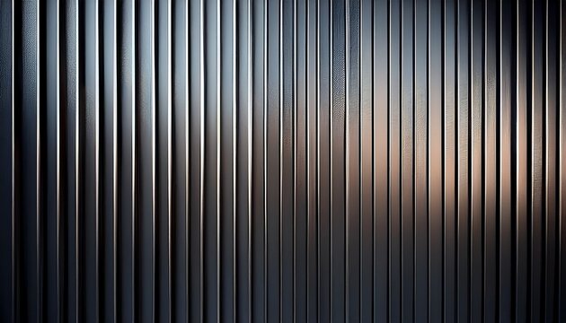 vertical metal slats create a sleek minimalist design
