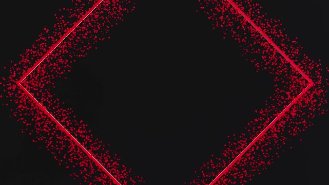 Red glitter frames arranged in a pattern against a dark background. The frames move smoothly, perfect for use in various motion graphics projects