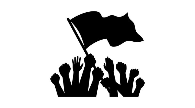Batman silhouette with raised fists vector icon