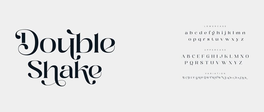 Elegant double shake modern serif font display